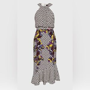 NWT Saloni- Ruby Embellished Silk Midi Dress. Size US 6